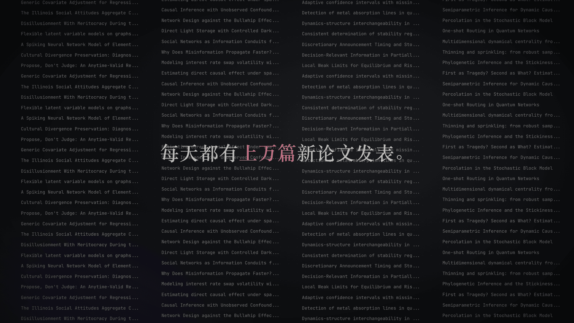 开场:论文标题如潮水涌动